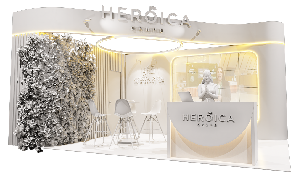 Stand 3D para feria — Pauneer Design